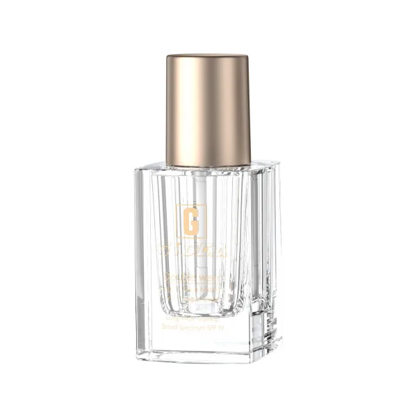 Luxury Glass Bottle With Pump Built-in Brush