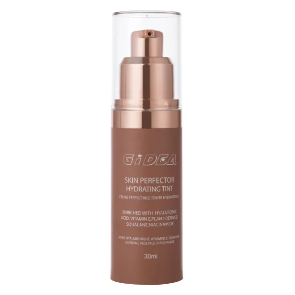 Sustainable Brown Airless Bottle With Rose Gold Pump