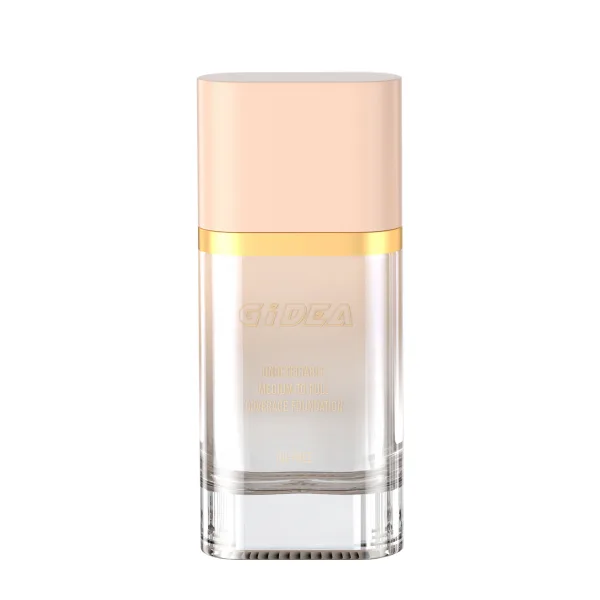 Fashionable Transparent Square Glass Bottle With Unique Pump