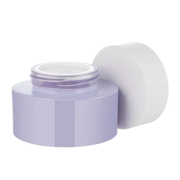 Empty Round Glass Jar with Lid G1405