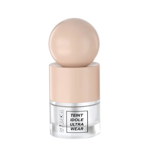 Uniquely Shaped Glass Pump Bottle With Brush Head Design