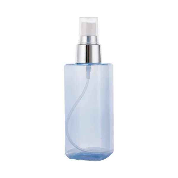 Square Blue PET Plastic Spray Pump Bottle