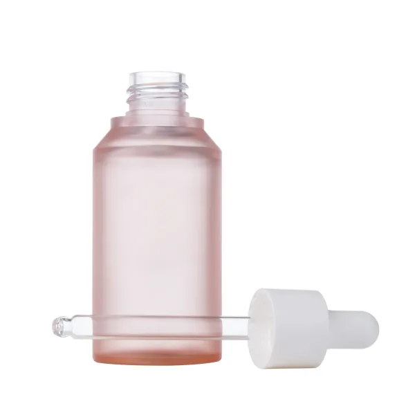 PETG Round Transparent Pink Dropper Bottle