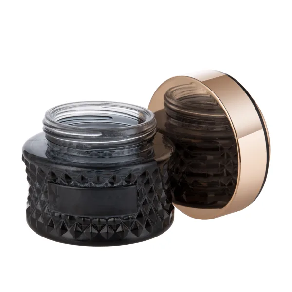 Luxury Empty Glass Jar with Golden Lid G1451