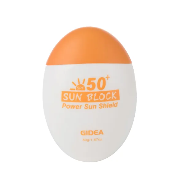 Custom Oval Sunscreen Tube With Warm Orange Cap Sunblock Packaging