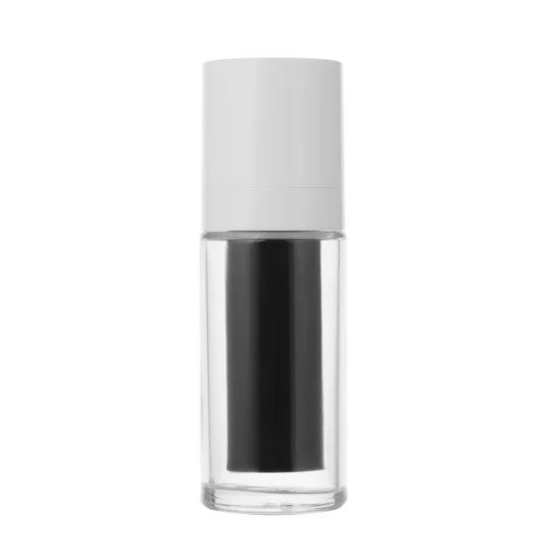Transparent Double-Wall Glass Airless Pump Bottle With Black Inner Bottle
