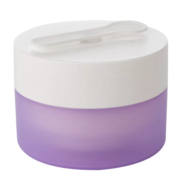 Elegant Light Purple PP Cosmetic Jar With Magnetic Spatula