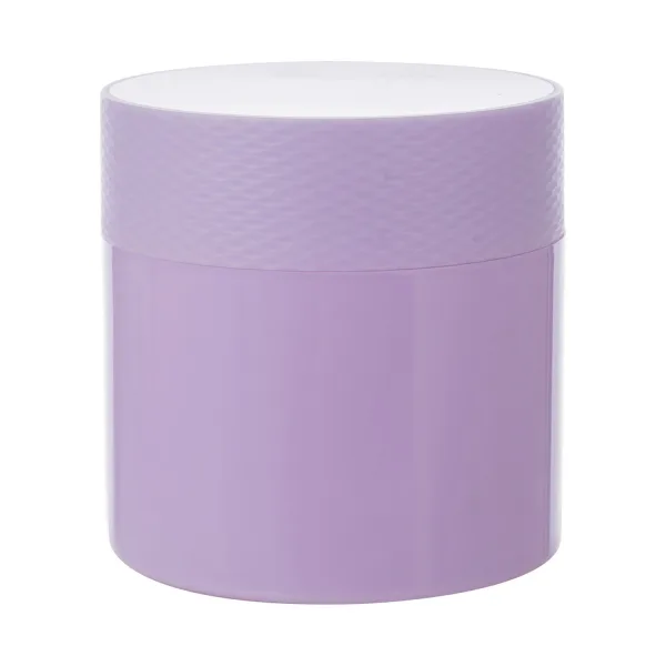 Elegant Round Purple Cream Jar With Textured Cap