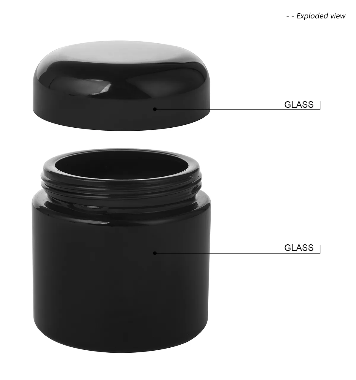 Violet Round Glass Jar G1289 specification